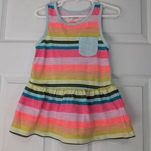 Cat & Jack girl's multicolor striped short dress size 4t